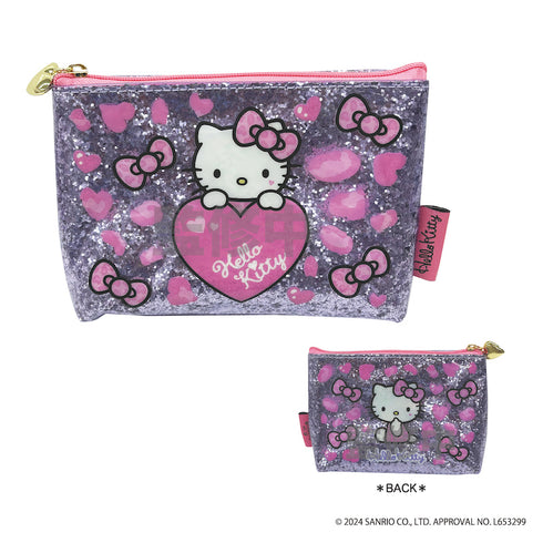 『ハローキティ』HELLO KITTY 2024 GOGOギャル COLLECTION グリッターポーチ ヒョウ (ピンク)【202411再販】